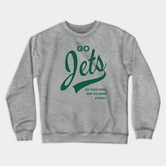 Go Jets vintage style Crewneck Sweatshirt by Sleepless in NY